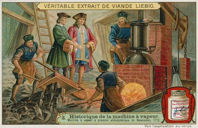 Il motore a vapore atmosferico di Thomas Newcomen, 1712 da European School